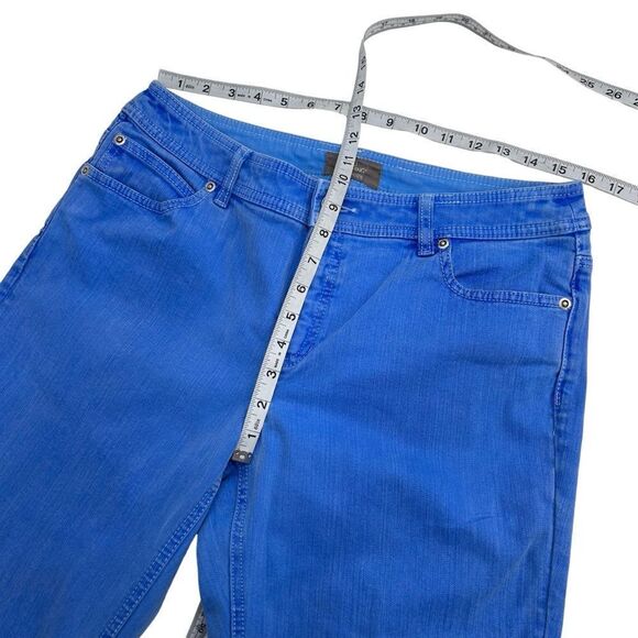 Chico’s so slimming bright blue ankle jeans size 10 - Picture 4 of 6